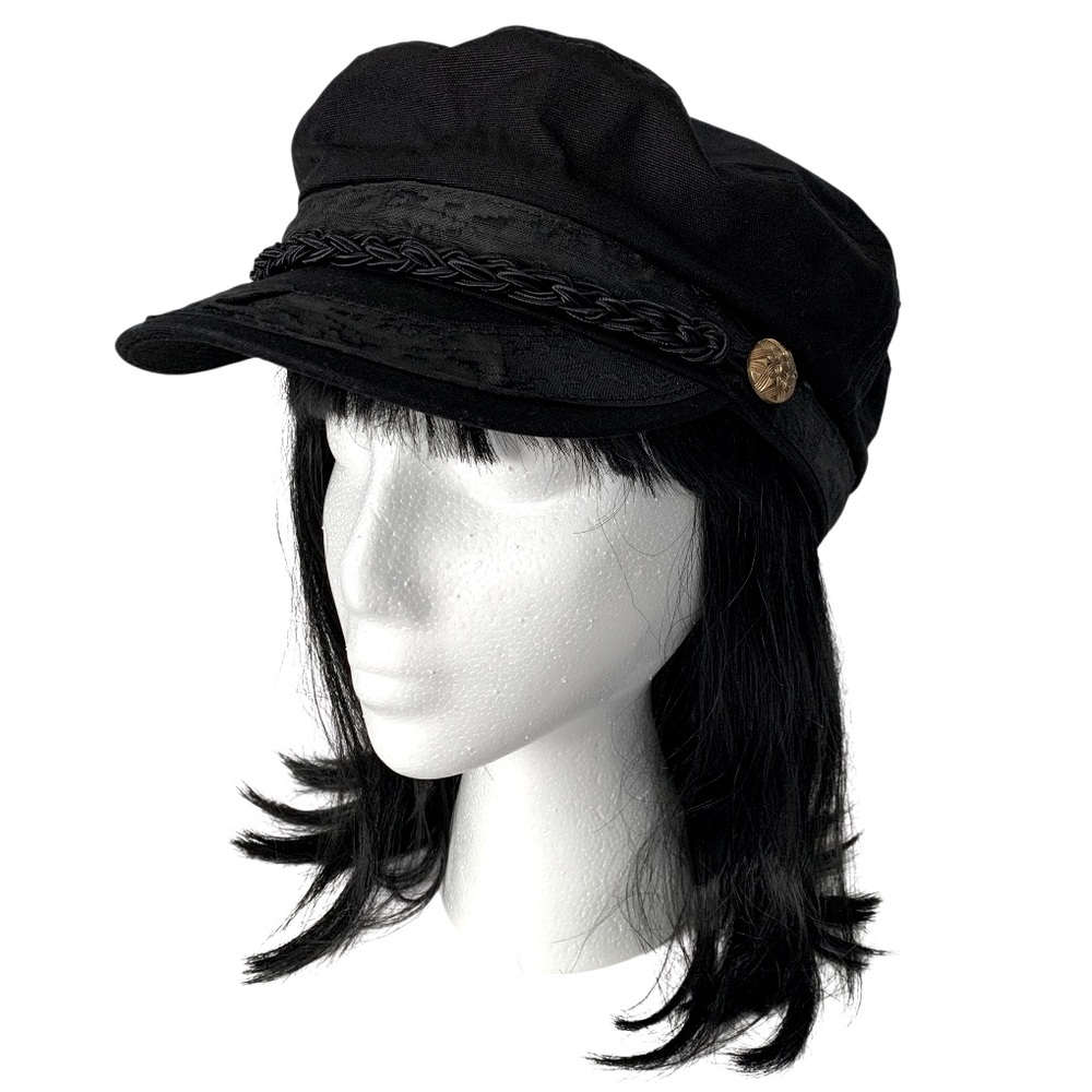 Epoch Black Nautical Style Newsboy Cap